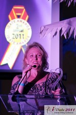 Julie Ferman, CEO of CupidsCoach.com at the 2011 Miami iDate Awards