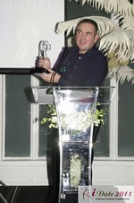 Nick Tsinonis, CEO of Intro Analytics at the 2011 Internet Dating Industry Awards in Miami