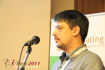 Mamba.ru CEO Andrei Bronetskiy at the 1st Moscow Internet Dating Industry Conference in Russia