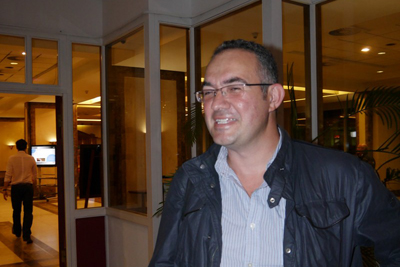 Nick Tsinonis of Scamalytics at iDate 2013 European Online Dating Industry Convention in Cologne 