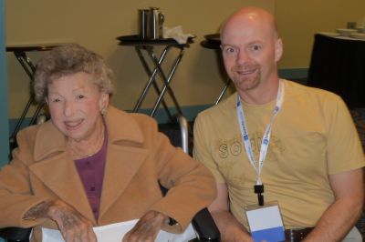 Sally Spizer and Sam Moorcroft CEO of ChristianCafe at the 2009 iDate Dating Industry Conference